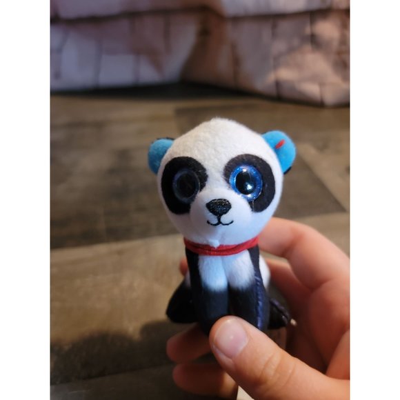 Mini Beanie baby panda ming animal plush toy - Picture 1 of 5